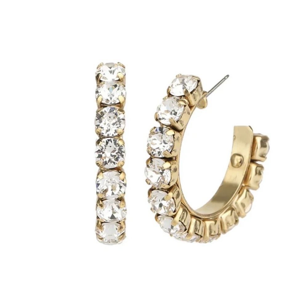 Chunky Valentine’s Day crystal Hoops!